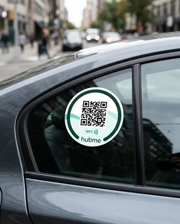 Car sticker — QR and NFC sample