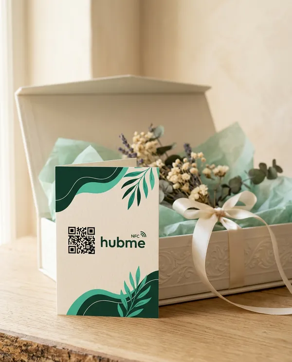 Gift and greeting card — QR and NFC sample